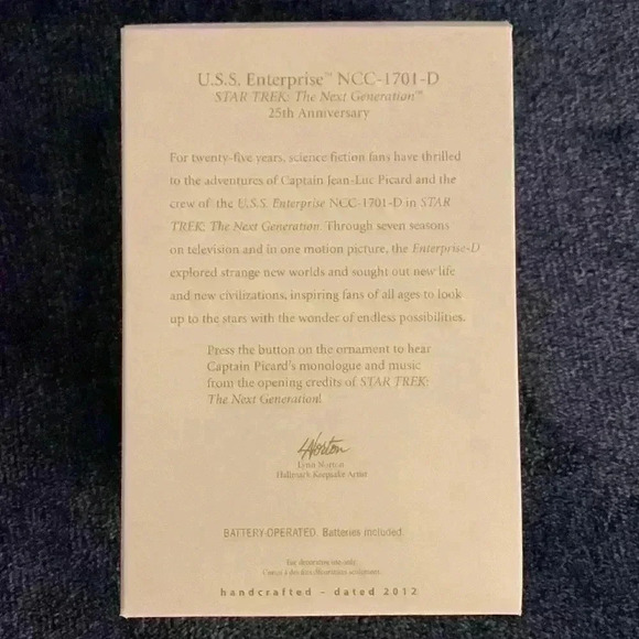 Star Trek Next Generation - USS Enterprise 25th Anniversary - Picture 3 of 5